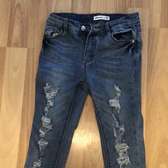 Urban Planet Ripped Skinny Jeans Girls Size 10 - Picture 2 of 7